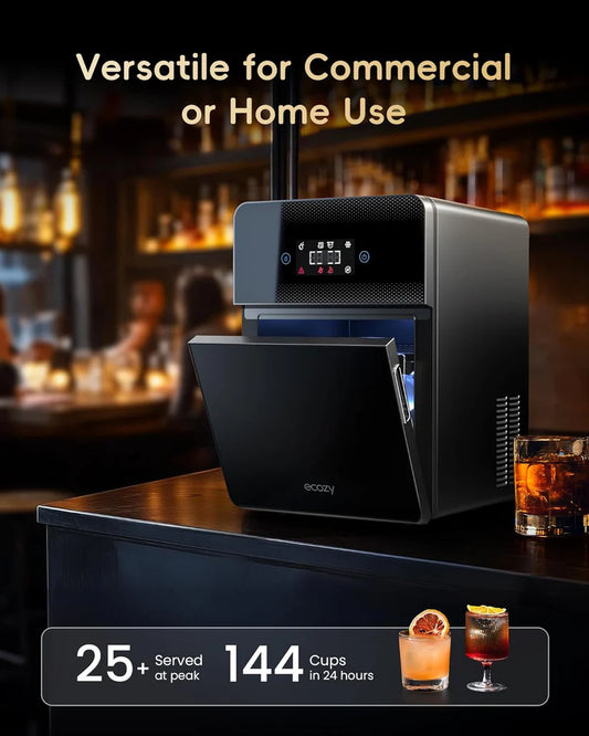 ❄️Instant Ice Maker:🧊 3 mins to cubes! Portable, quiet, perfect for parties ✨❄️